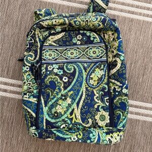 Vera Bradley Blue and Green Paisley Backpack